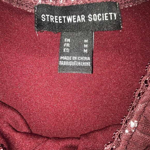 Maroon Floral Dress - Picture 4 of 4